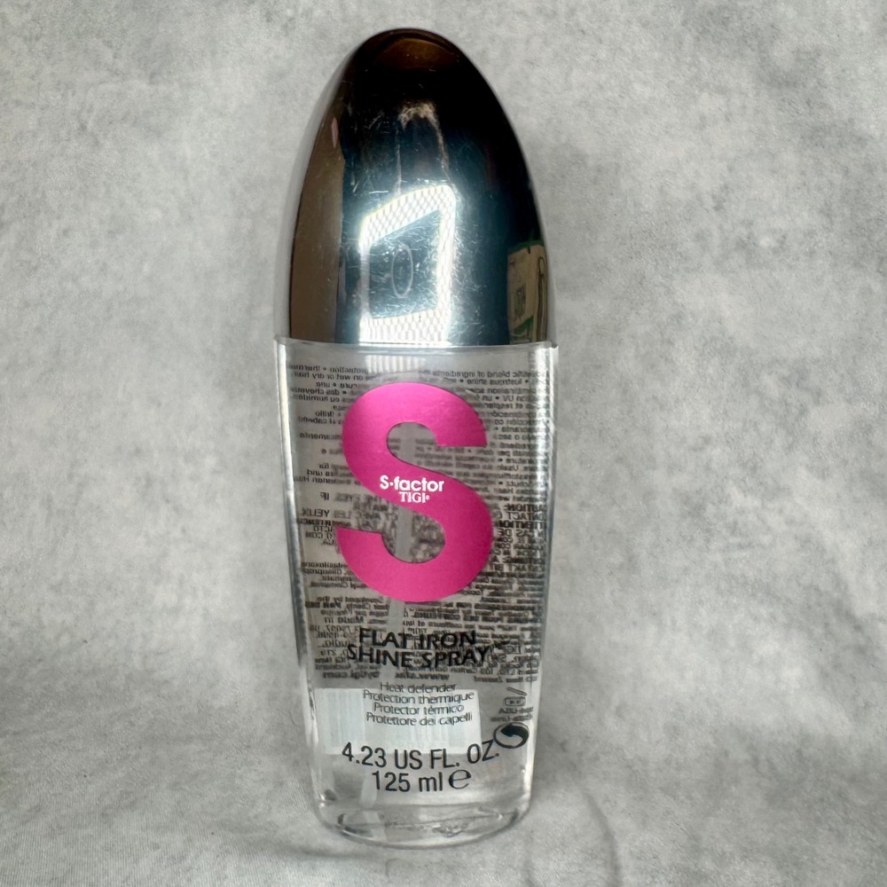 TIGI S-Factor Flat Iron Shine Spray Heat Defender UV Protection 4.23oz 125ml